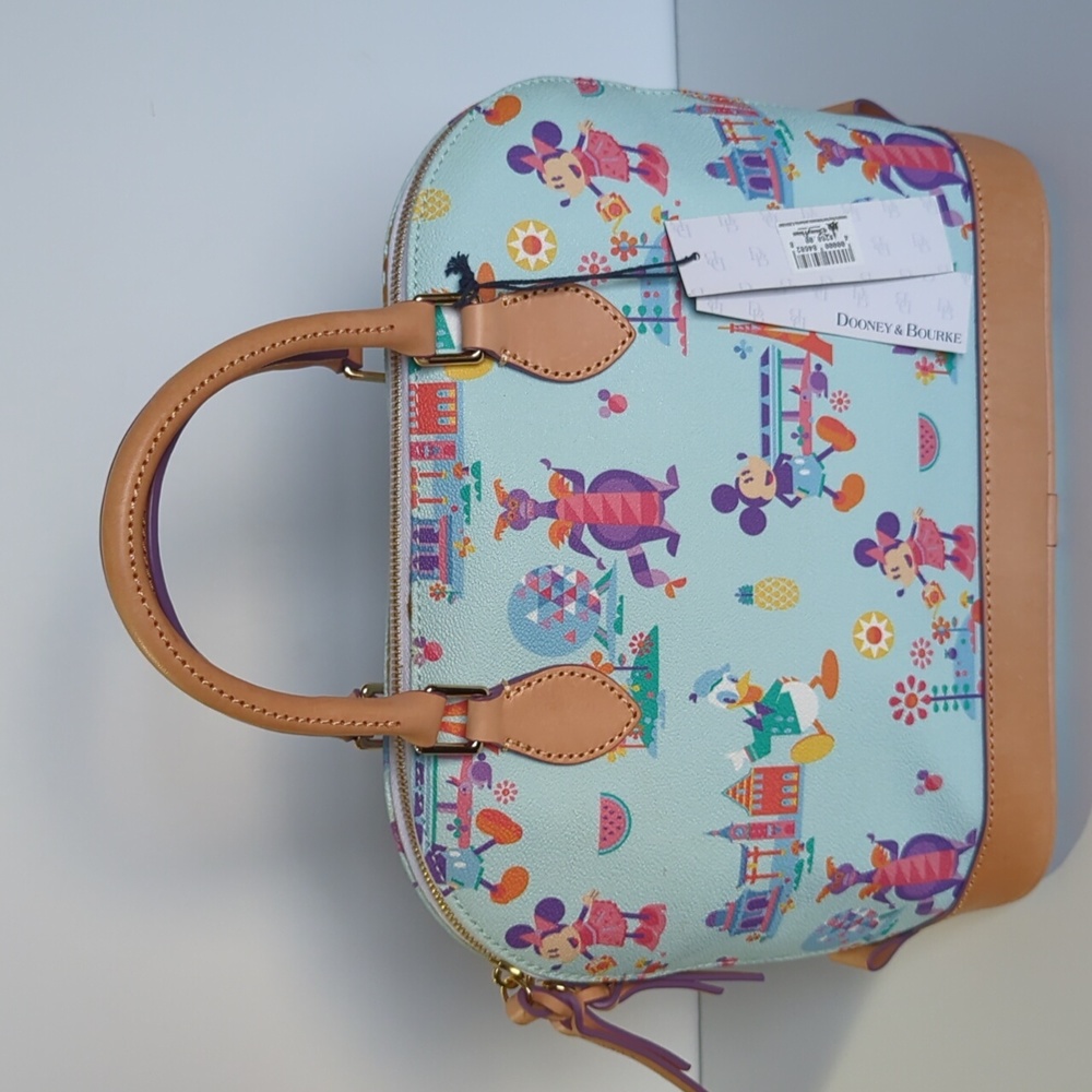 Dooney and Bourke Disney Epcot Flower and Garden NWT purse with straps Mickey - Picture 3 of 15